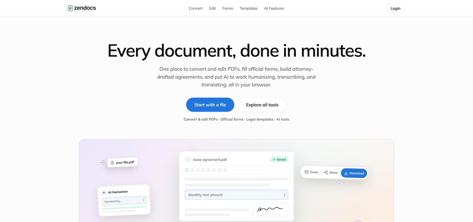 ZenDocs home generated on the encoded design system